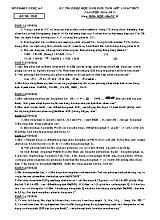 Đề thi thử chọn học sinh giỏi tỉnh môn Hóa học Lớp 11 cấp THPT - Bảng B - Năm học 2016-2017 - Sở giáo dục và đào tạo Nghệ An